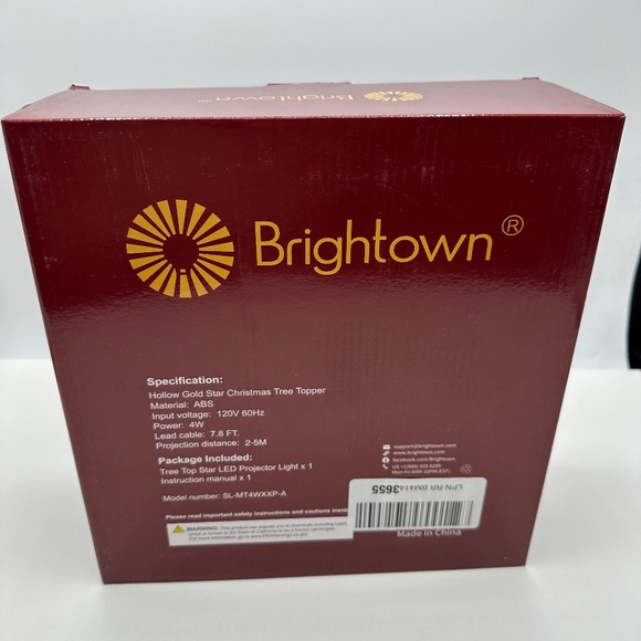 Christmas Tree Topper Lighted LED Star Snowflake Projector Rotating Lamp - Picture 4 of 8